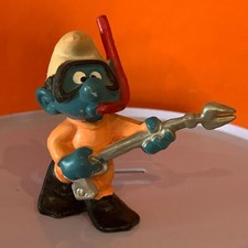 Puffo Subacqueo Sub con fiocina Giocatore Basket SMURF SMURFS SCHTROUMPF 1979