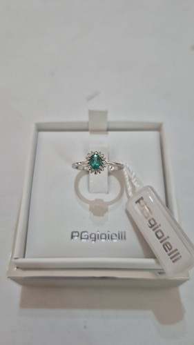 Anello con smeraldo diamanti - anello,