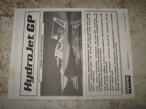 Vintage kyosho intructions - rc,