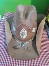 Cappello da Cowboy in Pelle fatto a mano serpente a Sonagli vipera vintage