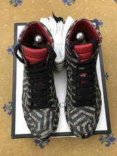 Gucci scarpe da ginnastica sneakers alte Caleido nere monogramma US 9 UK 8,5 42,5