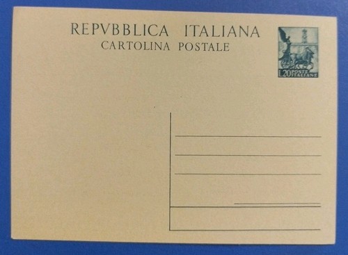 1949 intero postale - , quadriga