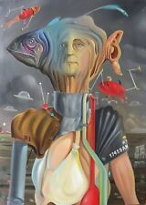 Luigi Regianini (Milano 1930-2013) Figura Surrealista Olio su tela cm 70x50 1968