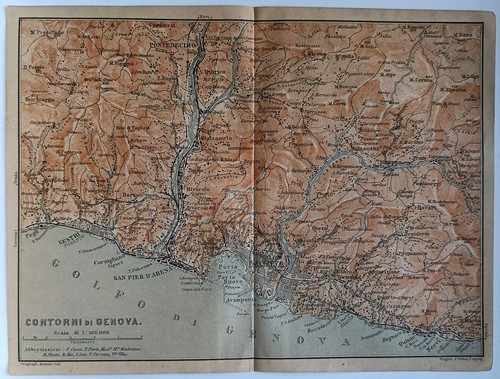 Stampa antica 1899 - , genova