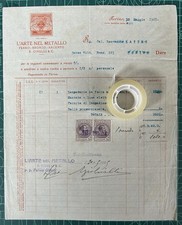 Rara Fattura L’ARTE nel METALLO-Corso Q.Sella-Torino 1925