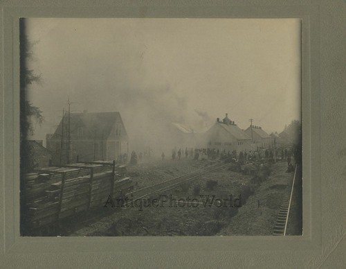 Fuoco presso ferrovia stazione - presso,