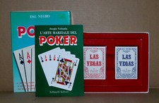 Carte da gioco Poker Las Vegas.Dal Negro. Due mazzi di carte da poker+ libro 