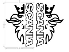2x STICKERS SCANIA G/D dim 1