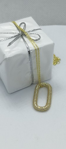 Collana ciondolo argento ovale - collana,