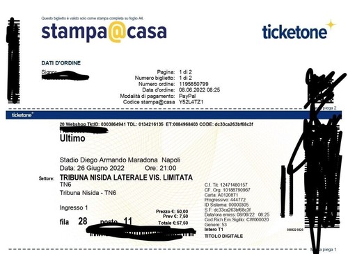 Vendo biglietti concerto - vendo,