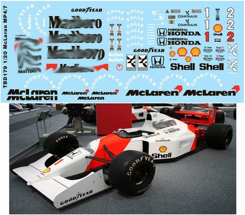 Decals per mclaren mp4 7 - 1/20,