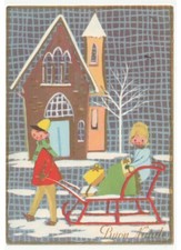 1965 bambini slitta pacchi