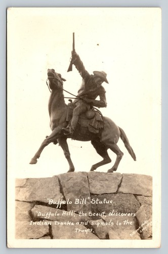 Statua rppc buffalo - statua, bill