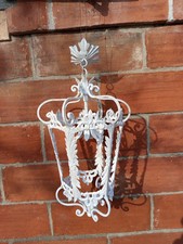 Lampadario Lanterna Bianca stile Liberty Vintage Ferro