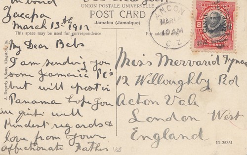 Panama 1912 post card - panama, 1912: