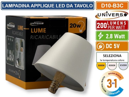 Lampada led ricaricabile - led, da