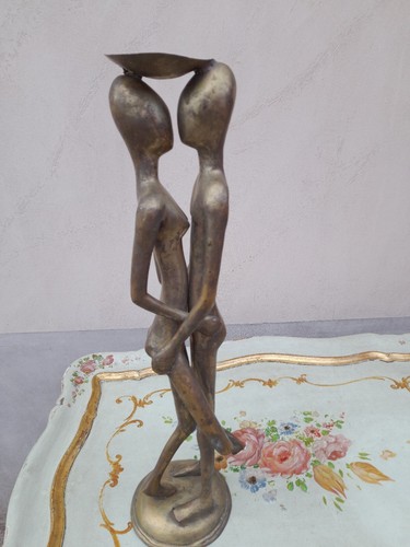 Scultura fusione ottone - scultura, in