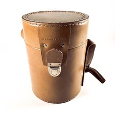 CUSTODIA astuccio pelle HASSELBLAD obiettivo guscio faretra marrone cintura RARO
