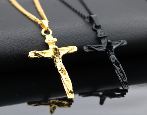 Collana con croce - , catena
