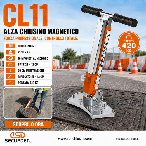 Alza chiusini magnetico curvo - magnetico,