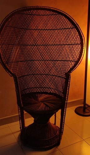 Poltrona pavone vimini - poltrona,