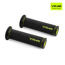 VR46 Manopole Racing Gomma Nero Gialle Universali per Scooter Moto Pista strada
