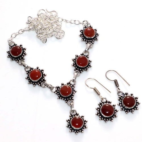 Set orecchini collana corniola