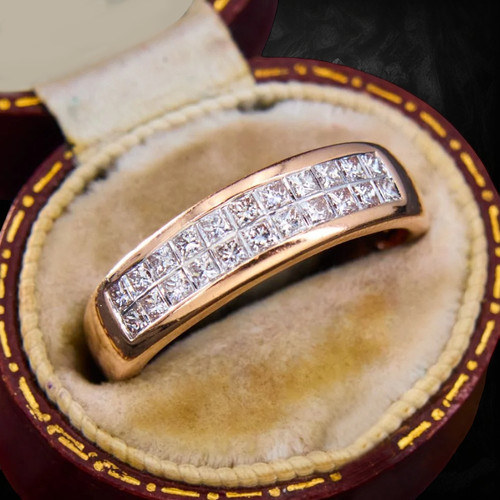 Fede nuziale diamantata - , oro