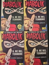 Diabolik 1° Serie 1 Falso Le 4 Versioni Ingoglia e Rist. Sodip Pubbl. Barzelet.