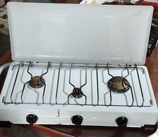 Fornello Smaltato 3 Fuochi E Coperchio A Gas Metano - Colore Bianco P3m