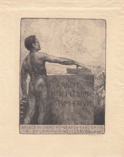 Exlibris bookplate incisione - exlibris,