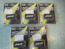 5 Conf. Pile ACCU 1000 Mallory/D. ( E-BLOCK RX22 110mAh 9,0 V ) VINTAGE   BEFERA