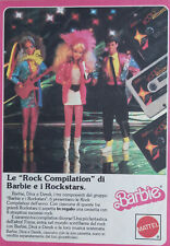 Pubblicità Advertising Italian Clipping 1986 BARBIE Rockstars Diva e Derek compi