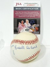 Russell Awkard  1930-1940's  Negro League Signed Official AL Baseball AUTO JSA