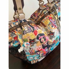 Rara borsa tote tote bag Tokidoki per Lesportsac tracolla nylon pirata ottima
