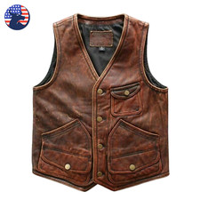 Gilet uomo vintage marrone