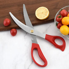 FORBICI MULTIUSO CON LAMA CURVA IN ACCIAIO INOX CUCINA TAGLIO BARBECUE PIZZA