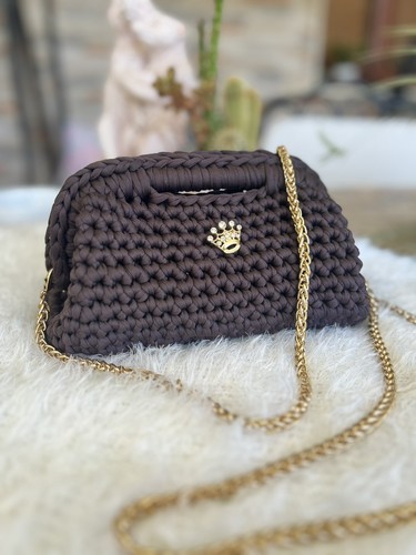 Borsa clutch all uncinetto - clutch, all'uncinetto