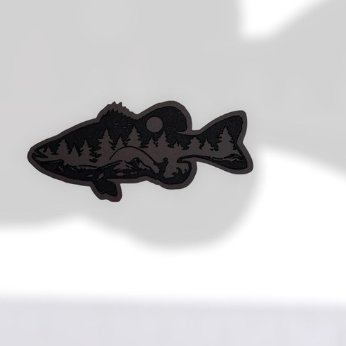 Cuoio ferro toppa pesce - ferro,