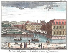 FRANCIA PARIGI " e la galleria d'Ulisse a Fontainebleau" T. Salmon 1750