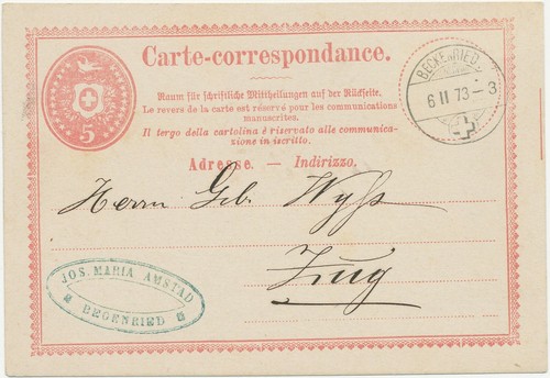 Svizzera 1873 colomba da - c,