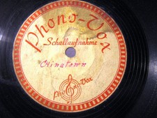 GERMAN Acetate Phono-Vox Crooner Piano Violin CHINATOWN/ Just For Tonight Disc 