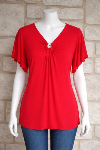 Maglia rossa equilibrio - rossa, curvy
