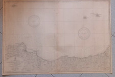 1940-1943 SICILIA PALERMO rara carta nautica REGIA MARINA fascio littorio (188)