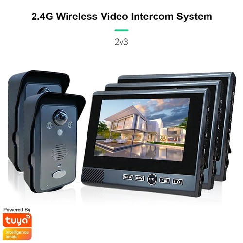 Wireless video door - door, phone