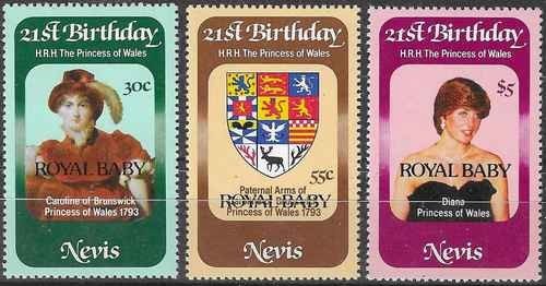Timbres lady diana nevis 96 - lady,