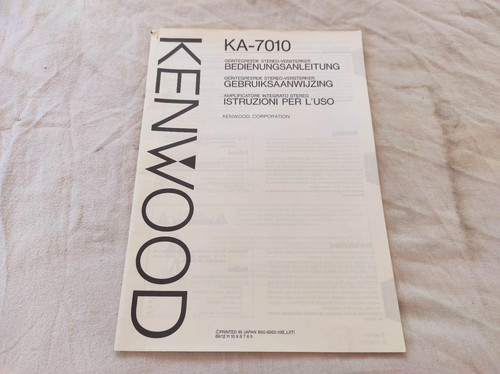 Kenwood 7010 user - user, manual