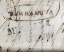 1854-Lettera prefilatelica di Sicilia: Terranova in ovale s.f. p. 4