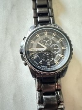 Untested FOSSIL BLUE MODEL CH-2473 Black chrome metal chronograph wrist watch