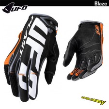GUANTO CROSS ENDURO UFO PLAST BLAZE NERO ARANCIO